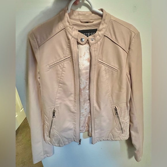 GUESS Faux Leather Y2K Racer Moto Jacket - Picture 6 of 14